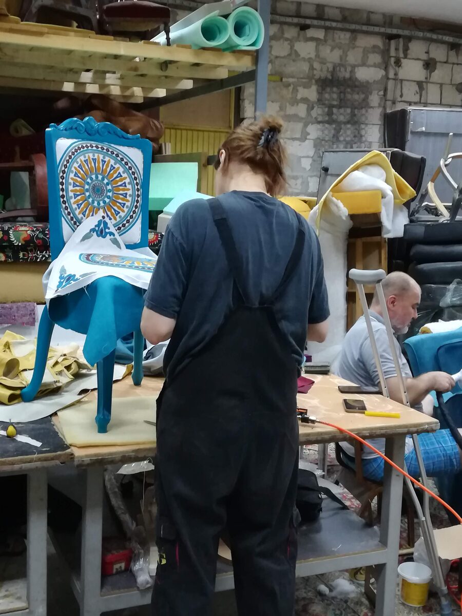 Rad u tapetarskoj radionici ŽIG